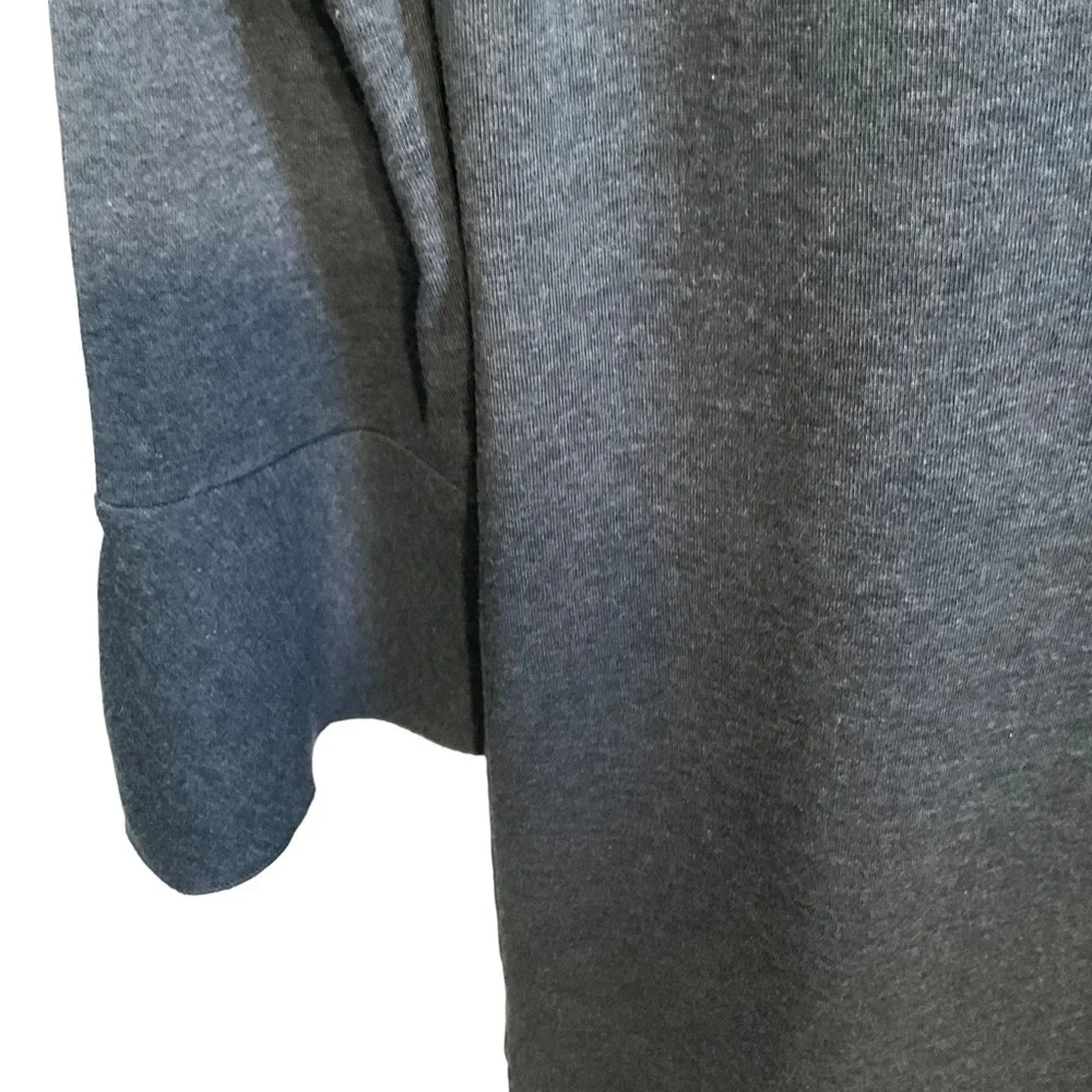 Madewell Charcoal Heather Gray Long bell sleeve Knit Tunic Dress Size M - Picture 8 of 14